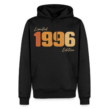 Vintage 1996 Anniversary Limited Edition Retro - Männer Premium Bio Hoodie - Schwarz - Vorne - Nico (187cm)