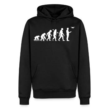 Drohne Pilot Evolution Für Erprobte Drone Piloten - Männer Premium Bio Hoodie - Schwarz - Vorne - Nico (187cm)