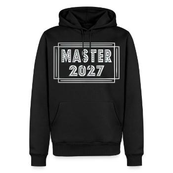 Masterstudiengang Abschluss Master 2027 - Männer Premium Bio Hoodie - Schwarz - Vorne - Nico (187cm)