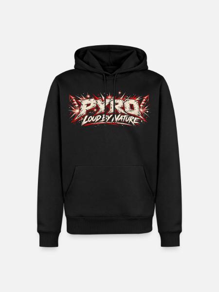Pyro - Loud by Nature - Männer Premium Bio Hoodie - Schwarz