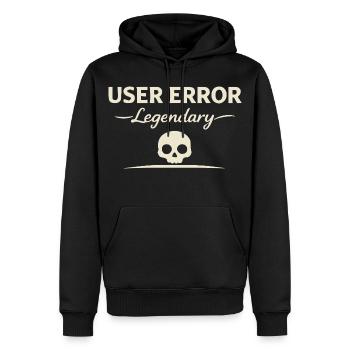 Benutzerfehler Legendärer Schädel - Männer Premium Bio Hoodie - Schwarz - Vorne - Nico (187cm)