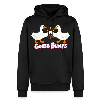 Hupende Gänsehaut Lustige Wortspiel Gänsehaut - Männer Premium Bio Hoodie - Schwarz - Vorne - Nico (187cm)