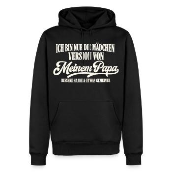 Mädchen Version Von Meinem Papa - Männer Premium Bio Hoodie - Schwarz - Vorne - Nico (187cm)