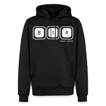 Pocket Sniper B-1-4 Gamer Grafik Zocker Geschenk - Männer Premium Bio Hoodie - Schwarz - Vorne - Nico (187cm)