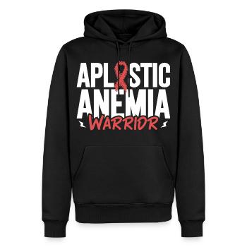 Aplastische Anämie - Tapferer Kämpfer - Männer Premium Bio Hoodie - Schwarz - Vorne - Nico (187cm)