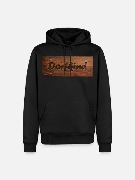 Dorfkind - Männer Premium Bio Hoodie - Schwarz