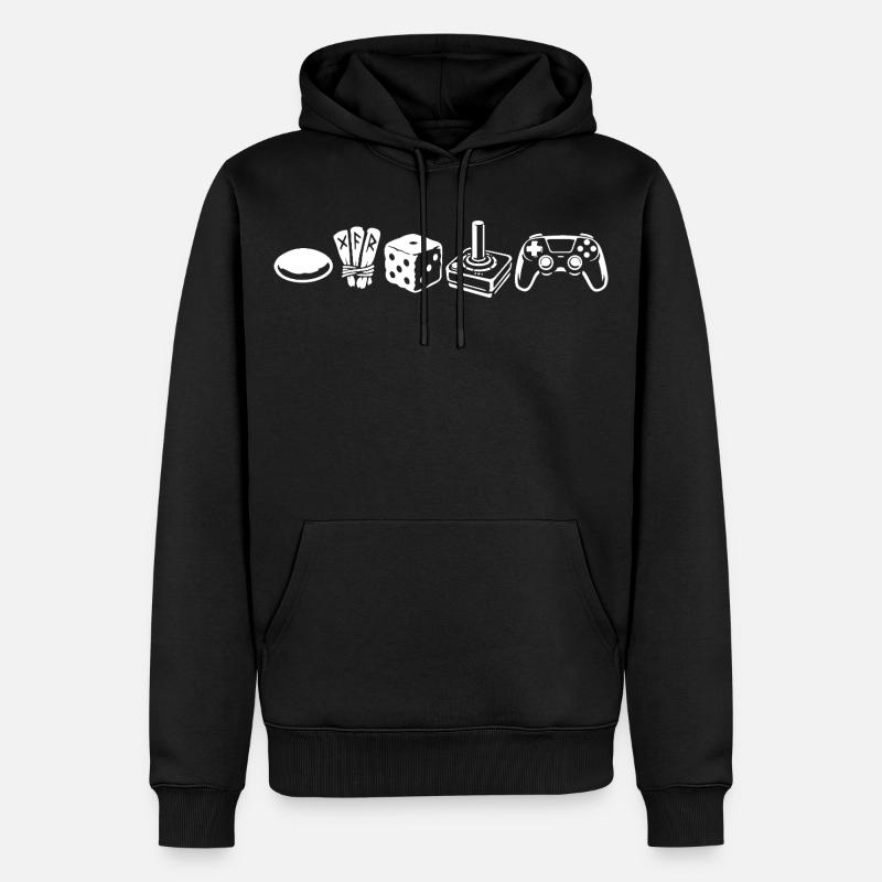 Controller Evolution | Gamers - Men’s Premium Organic Hoodie - black