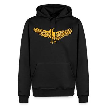 Adler Rom SPQR Vogel - Männer Premium Bio Hoodie - Schwarz - Vorne - Nico (187cm)