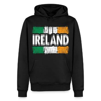 Irland Kobolde - Männer Premium Bio Hoodie - Schwarz - Vorne - Nico (187cm)
