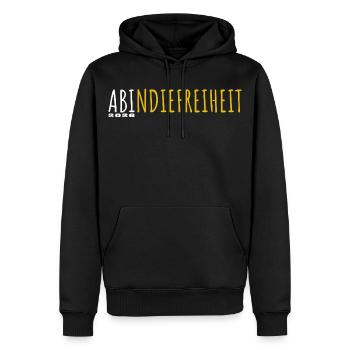 Ab in die Freiheit 2026 - Abitur - Matura - Männer Premium Bio Hoodie - Schwarz - Vorne - Nico (187cm)