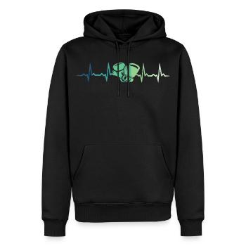 Boxen Geschenk Boxen Herzschlag Kampfsport - Männer Premium Bio Hoodie - Schwarz - Vorne - Nico (187cm)