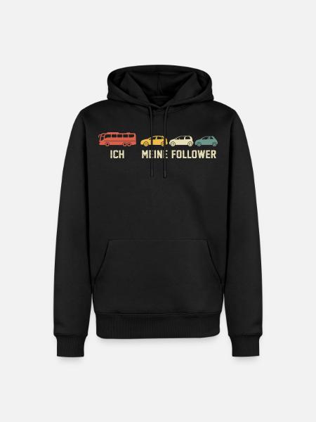 Busfahrer Und Meine Follower - Männer Premium Bio Hoodie - Schwarz