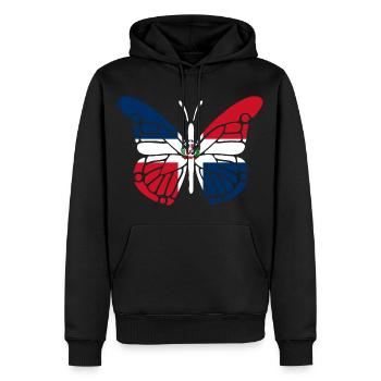 Dominikanische Republik Flagge Domrep Geschenk - Männer Premium Bio Hoodie - Schwarz - Vorne - Nico (187cm)