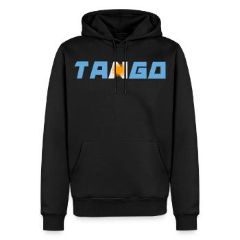 Tango - Männer Premium Bio Hoodie - Schwarz - Vorne - Nico (187cm)