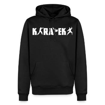 Lustige Karateka - Männer Premium Bio Hoodie - Schwarz - Vorne - Nico (187cm)