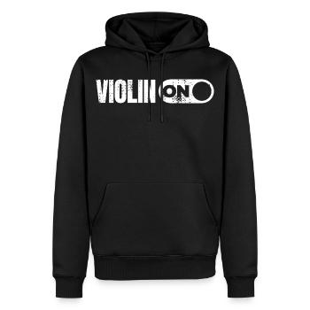 Drôle de violon - Sweat à capuche Premium bio Homme - noir - Devant - Nico (187cm)