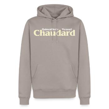 Quincaillerie Chaudard Vesoul Film Culte Compagnie - Sweat à capuche Premium bio Homme - taupe - Devant - Nico (187cm)