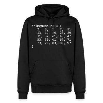 INT RÉSEAU DE PRIME NUMBER'S INFÉRIEUR À 100 - Sweat à capuche Premium bio Homme - noir - Devant - Nico (187cm)
