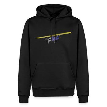 Flugzeug Hochdecker - Männer Premium Bio Hoodie - Schwarz - Vorne - Nico (187cm)