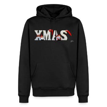 Weihnachten Weihnachten Weihnachten Weihnachtszeit - Männer Premium Bio Hoodie - Schwarz - Vorne - Nico (187cm)