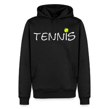 Balle de tennis tennis ball clubs 2C sportifs. - Sweat à capuche Premium bio Homme - noir - Devant - Nico (187cm)