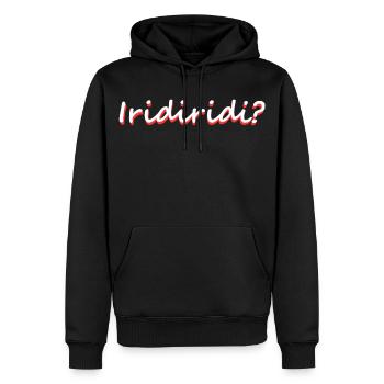 Iridiridi Bavarian dialect saying funny - Men’s Premium Organic Hoodie - black - Front - Nico (187cm)