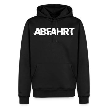 Abfahrt - Männer Premium Bio Hoodie - Schwarz - Vorne - Nico (187cm)