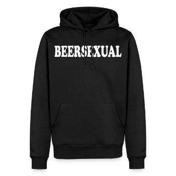 beersexual - Männer Premium Bio Hoodie - Schwarz - Vorne - Nico (187cm)