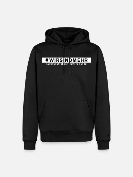 #WIRSINDMEHR - Männer Premium Bio Hoodie - Schwarz