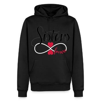 Schwestern für immer - BFF Sisters forever - Männer Premium Bio Hoodie - Schwarz - Vorne - Nico (187cm)