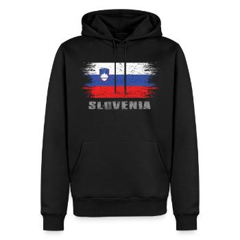 Slowenien - Männer Premium Bio Hoodie - Schwarz - Vorne - Nico (187cm)
