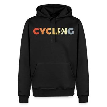 Vintage Cyclists - Men’s Premium Organic Hoodie - black - Front - Nico (187cm)