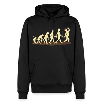 FUN - Evolution Bayer Bier - Geschenk - Bestseller - Männer Premium Bio Hoodie - Schwarz - Vorne - Nico (187cm)