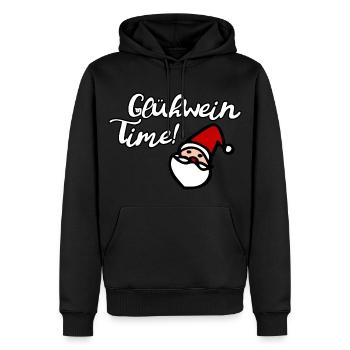 Glühwein Time Lustiger Spruch Weihnachten Geschenk - Männer Premium Bio Hoodie - Schwarz - Vorne - Nico (187cm)