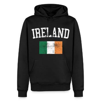 Irish flag - Men’s Premium Organic Hoodie - black - Front - Nico (187cm)