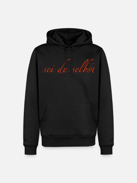 sei du selbst - Männer Premium Bio Hoodie - Schwarz