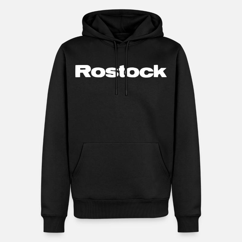 Battement de cœur de Rostock - Sweat à capuche Premium bio Homme - noir