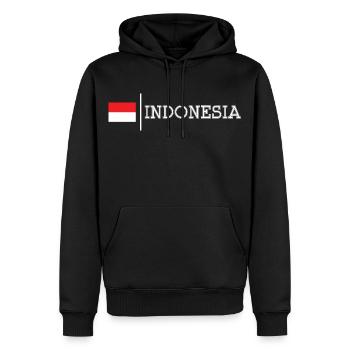 indonesien - Männer Premium Bio Hoodie - Schwarz - Vorne - Nico (187cm)