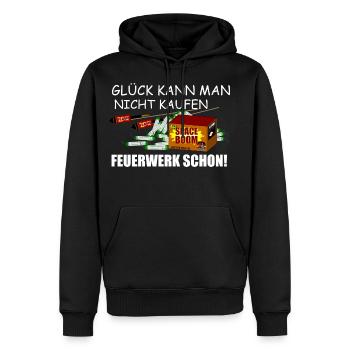 Feuerwerk kann man kaufen - Männer Premium Bio Hoodie - Schwarz - Vorne - Nico (187cm)