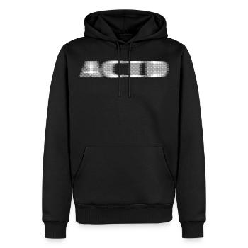 ACID - Männer Premium Bio Hoodie - Schwarz - Vorne - Nico (187cm)