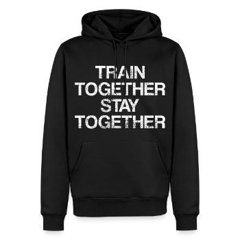 Fitness Couple - Männer Premium Bio Hoodie - Schwarz - Vorne - Nico (187cm)