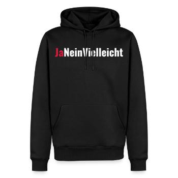 Proposition Fiançailles Enterrement de vie de garçon Cadeau - Sweat à capuche Premium bio Homme - noir - Devant - Nico (187cm)