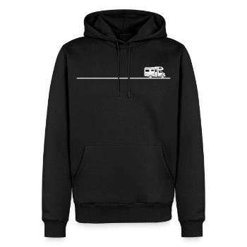 Chemise de camping pour campeurs réels - Sweat à capuche Premium bio Homme - noir - Devant - Nico (187cm)