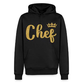 Chef - Männer Premium Bio Hoodie - Schwarz - Vorne - Nico (187cm)