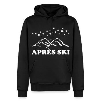 Apres Ski après-ski - Sweat à capuche Premium bio Homme - noir - Devant - Nico (187cm)