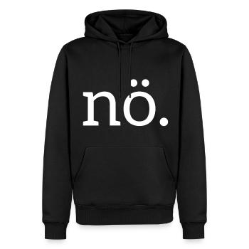 cooles nö nein no nope Shirt - Männer Premium Bio Hoodie - Schwarz - Vorne - Nico (187cm)