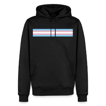 Transgender Pride Flag - Männer Premium Bio Hoodie - Schwarz - Vorne - Nico (187cm)