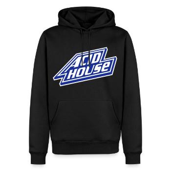 Maison acide - Sweat à capuche Premium bio Homme - noir - Devant - Nico (187cm)