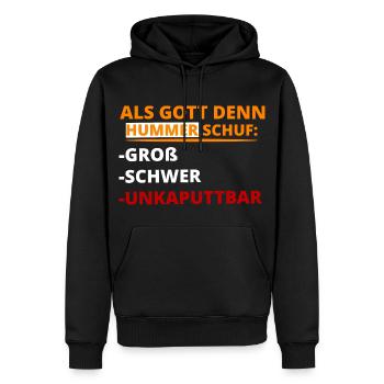 Als Gott den Hummer schuf Geschenk - Männer Premium Bio Hoodie - Schwarz - Vorne - Nico (187cm)