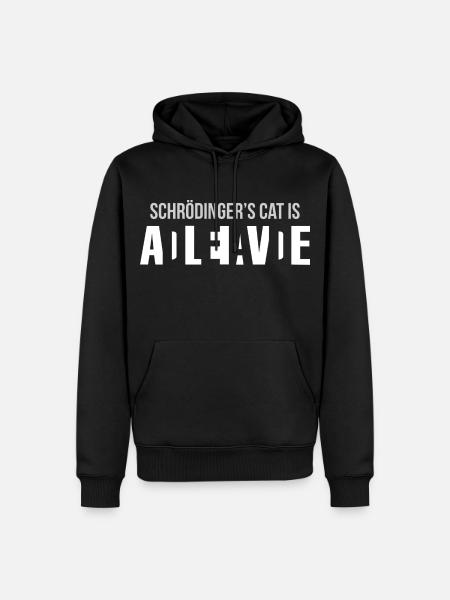 Schrödinger’s Cat Geek Geek cadeau drôle physique - Sweat à capuche Premium bio Homme - noir